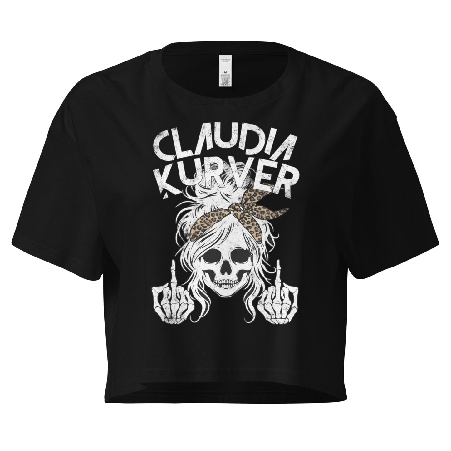 Damen Crop-Shirt mit Brustaufdruck (For the Ladies-Kollektion)