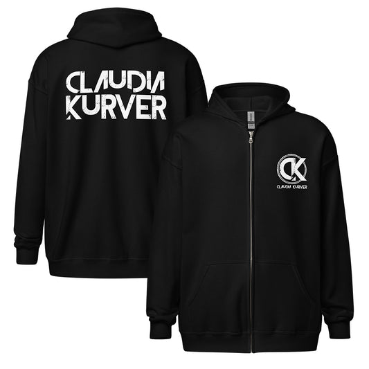 Unisex Zipp-Hoodie mit Brust- und Rückenaufdruck (Classic-Kollektion)