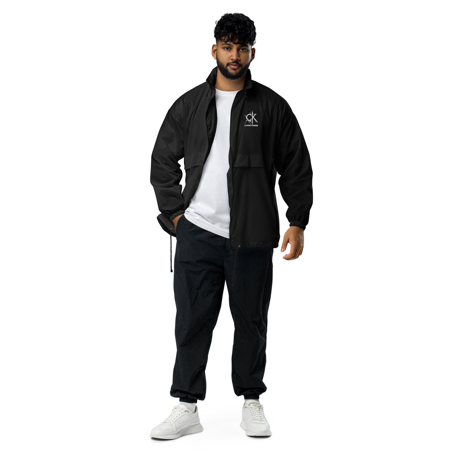 Unisex Windjacke mit Brust-Stickerei (Classic-Kollektion)