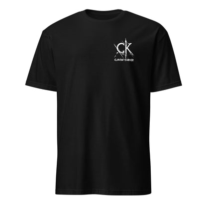 Unisex T-Shirt mit Brust- und Rückenaufdruck (Zerrissen-Kollektion)