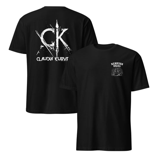 Unisex T-Shirt mit Brust- und Rückenaufdruck (Scheissegal-Kollektion)