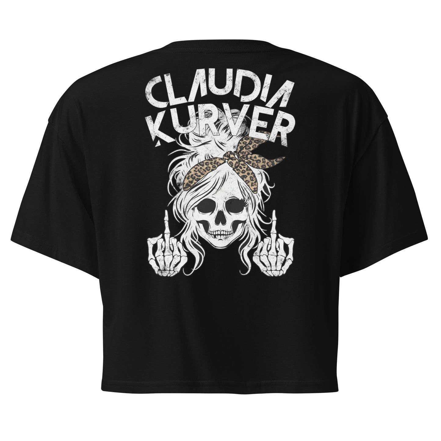 Damen Crop-Shirt mit Brust- und Rückenaufdruck (For the Ladies-Kollektion)