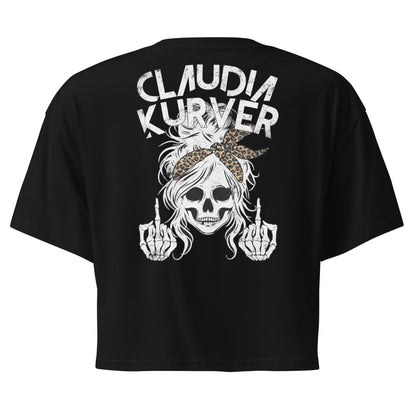 Damen Crop-Shirt mit Brust- und Rückenaufdruck (For the Ladies-Kollektion)