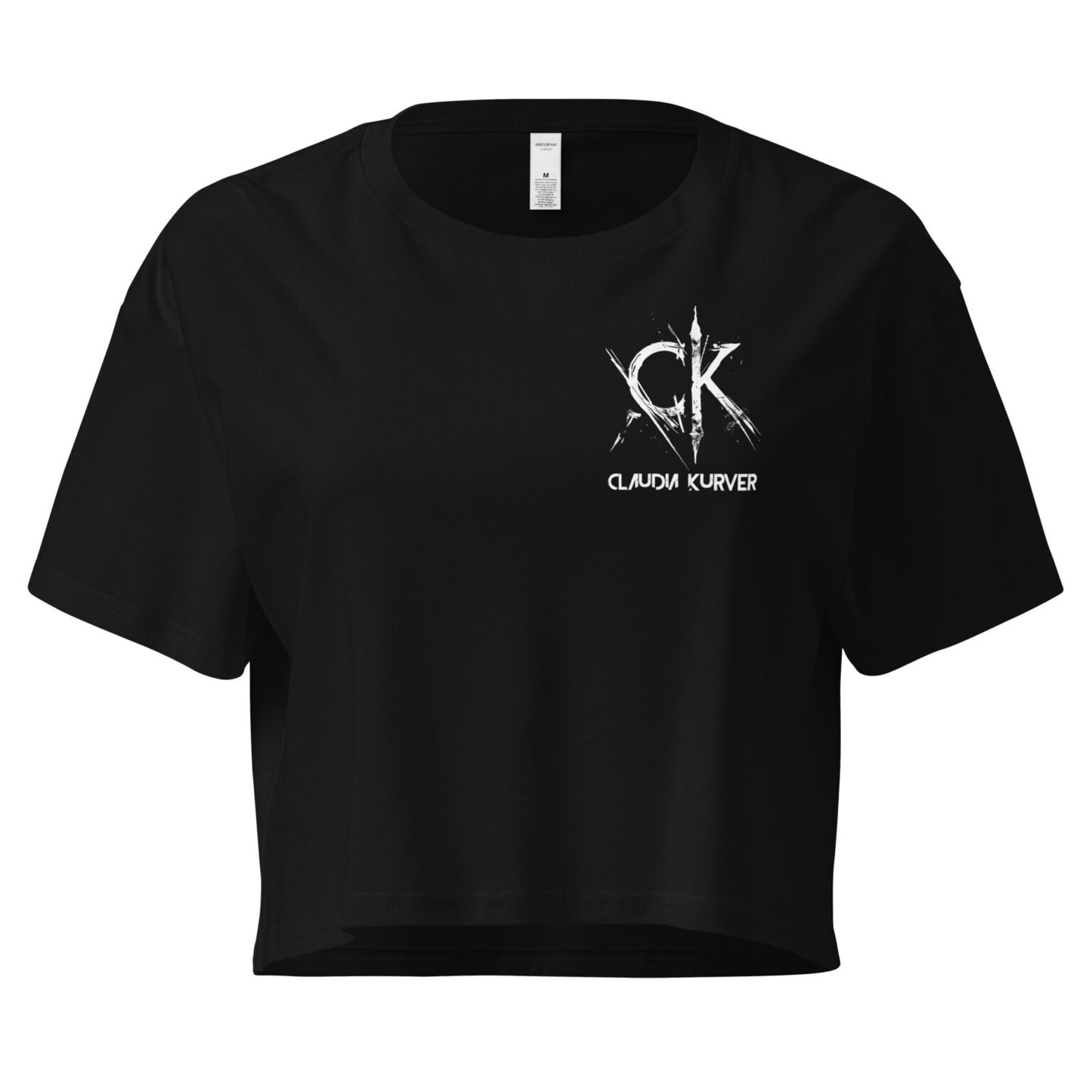 Damen Crop-Shirt mit Brust- und Rückenaufdruck (For the Ladies-Kollektion)